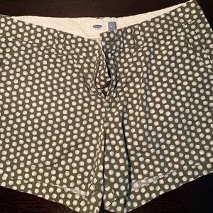 Green Old Navy shorts with white shells.
